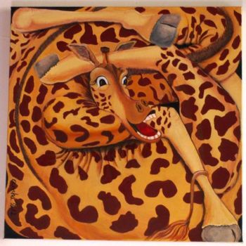 Pittura intitolato "BEN la giraphe" da Annha, Opera d'arte originale