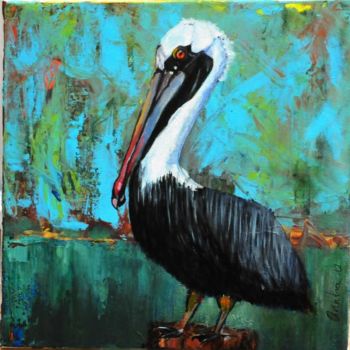 Painting titled "PELICAN" by Annha, Original Artwork