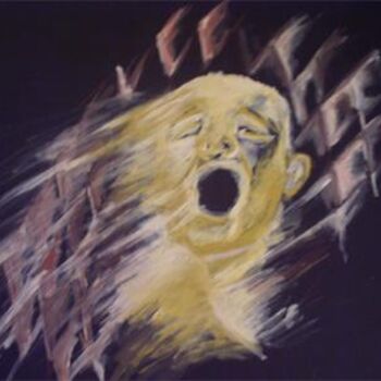 Peinture intitulée "le cri" par Annick A, Œuvre d'art originale, Huile