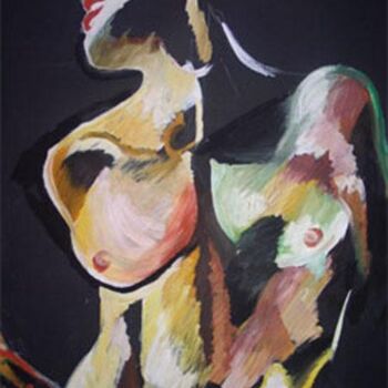 Painting titled "ANDROGYNE 1" by Annick A, Original Artwork