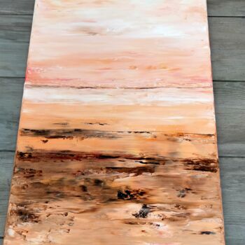 Peinture intitulée "Sur la plage ." par Annick Ayoul, Œuvre d'art originale, Huile Monté sur Châssis en bois