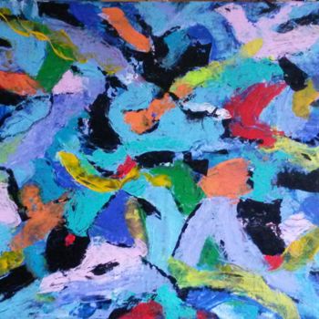 Painting titled "Consciences" by Annick Bouhan, Original Artwork, Acrylic