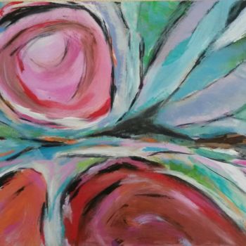 Painting titled "Turbulences" by Annick Bouhan, Original Artwork, Acrylic