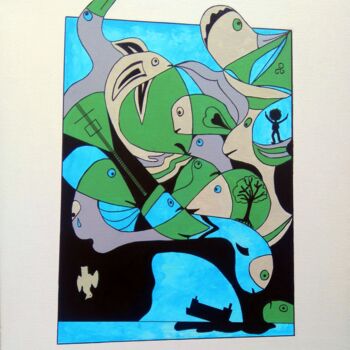 Pintura titulada "RESILIENCE" por Annick Couëdel, Obra de arte original, Acrílico