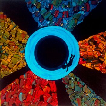 Malerei mit dem Titel "ATTRACTION" von Annick Couëdel, Original-Kunstwerk, Acryl