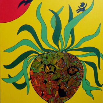 绘画 标题为“FLOWER POWER” 由Annick Couëdel, 原创艺术品, 丙烯