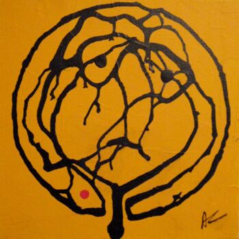 Malerei mit dem Titel "LA VIE EN ROSE" von Annick Couëdel, Original-Kunstwerk, Acryl