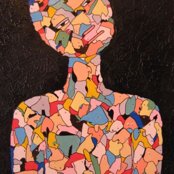Malerei mit dem Titel "SOIS SAGE,Ô MA DOUL…" von Annick Couëdel, Original-Kunstwerk, Acryl