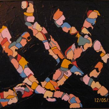 Pintura intitulada "HOMO ERRATICUS 2" por Annick Couëdel, Obras de arte originais, Acrílico
