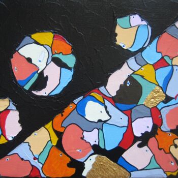Peinture intitulée "LIKE A ROLLING STON…" par Annick Couëdel, Œuvre d'art originale, Acrylique