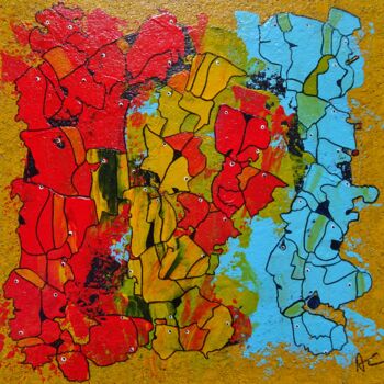 Painting titled "CONTROVERSE" by Annick Couëdel, Original Artwork, Acrylic