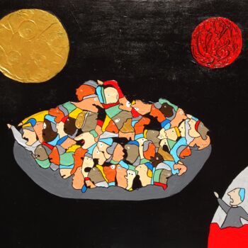 Pintura titulada "AILLEURS" por Annick Couëdel, Obra de arte original, Acrílico