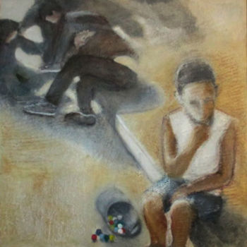 Картина под названием "le petit joueur de…" - Ga'A, Подлинное произведение искусства, Масло