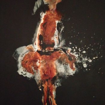 Painting titled "Danseuse 1" by Annick Harnie, Original Artwork, Acrylic Mounted on Wood Stretcher frame