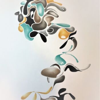 Dessin intitulée "Le coq" par Annick Létourneau, Œuvre d'art originale, Pastel Monté sur Carton