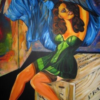 Painting titled "Pulp fiction" by Annick Ploquin (Madiot), Original Artwork, Acrylic