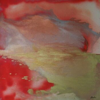 Peinture intitulée "La terre parrallèle" par Annick Redor, Œuvre d'art originale, Bombe aérosol