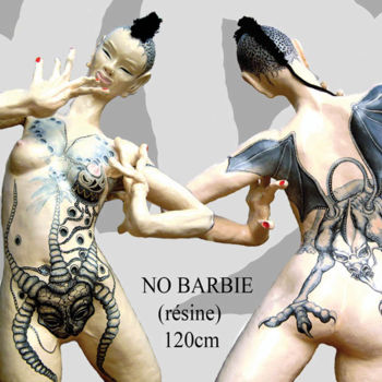 "no-barbie.jpg" başlıklı Heykel Annick Samaurow tarafından, Orijinal sanat, Mixed Media