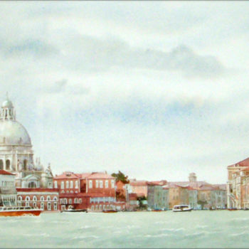 绘画 标题为“Grand canal 1 venise” 由Annick Berteaux, 原创艺术品, 水彩