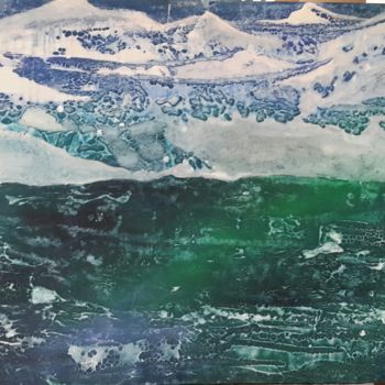 Painting titled "glacier" by Annick Jacobs, Original Artwork, Acrylic