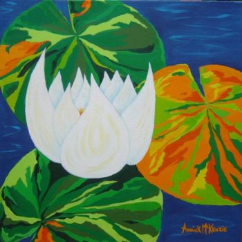 Painting titled "Dazzling white" by Annick Mckenzie, Original Artwork