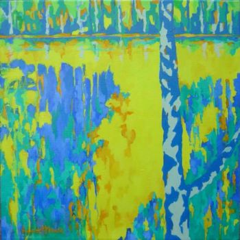 Painting titled "mellow yellow" by Annick Mckenzie, Original Artwork