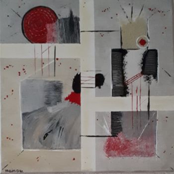 Malerei mit dem Titel "Abstrait" von Nanou, Original-Kunstwerk, Acryl
