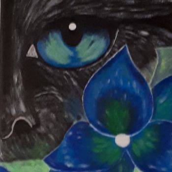 Malarstwo zatytułowany „Cat” autorstwa Nanou, Oryginalna praca, Akryl