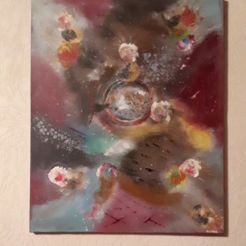Painting titled "Espace en fusion" by Nanou, Original Artwork, Acrylic