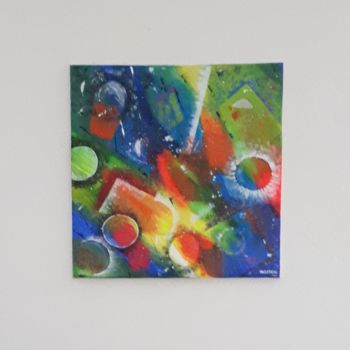 Painting titled "Univers coloré" by Nanou, Original Artwork, Acrylic