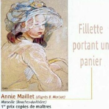 Pintura titulada "LA FILLETTE AU PANI…" por Annie Dite Ana Maillet, Obra de arte original