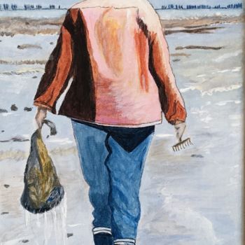Painting titled "Retour de pêche" by Ani. L, Original Artwork, Acrylic