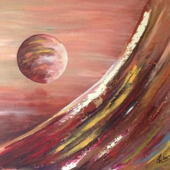 Painting titled "Cosmos 6" by Annie Galipot, Original Artwork, Acrylic