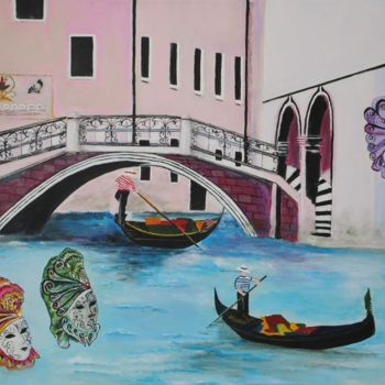 Pittura intitolato "Venise 2" da Annie Galipot, Opera d'arte originale, Acrilico