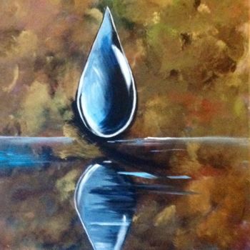 Peinture intitulée "La Goutte d'eau" par Annie Galipot, Œuvre d'art originale, Acrylique