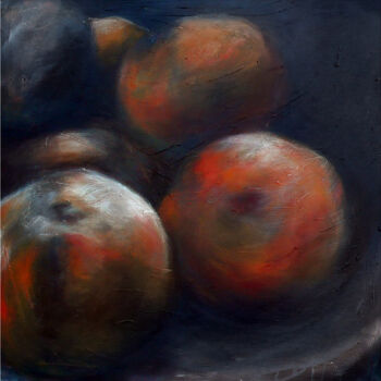 Painting titled "mandarine-11-11-07-…" by Annie Lanoy, Original Artwork