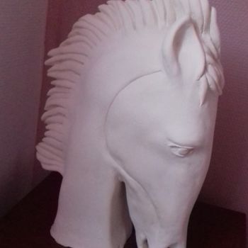 Escultura intitulada "Tête de cheval" por Annie Majecki, Obras de arte originais, Terracota