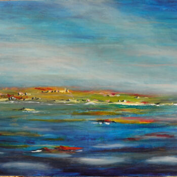 Peinture intitulée "La Baie" par Annie Malarme, Œuvre d'art originale, Huile