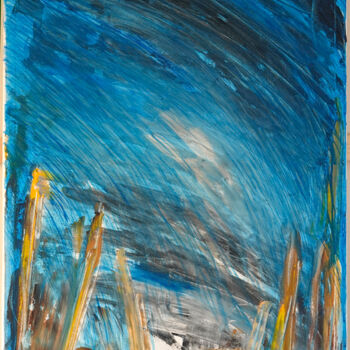 Peinture intitulée "Tempête" par Annie Malarme, Œuvre d'art originale, Huile Monté sur Châssis en bois