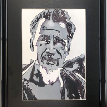 Peinture intitulée "Florent Pagny" par Annie Predal, Œuvre d'art originale, Acrylique