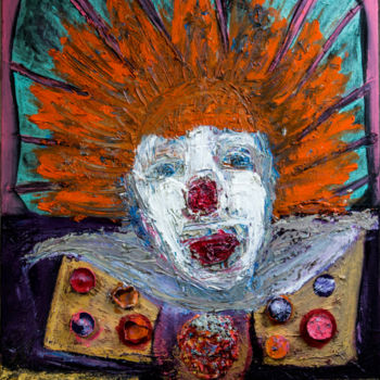 Peinture intitulée "clown-60-80.jpg" par Annie Rodriguez, Œuvre d'art originale