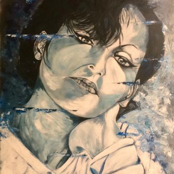 Painting titled "Barbara" by Annie Roudet, Original Artwork, Acrylic