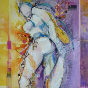 Painting titled "Les éclaboussures d…" by Annie Tcham, Original Artwork, Other