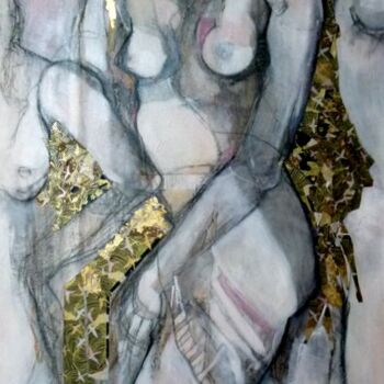 Painting titled "Furtive" by Annie Tcham, Original Artwork, Other