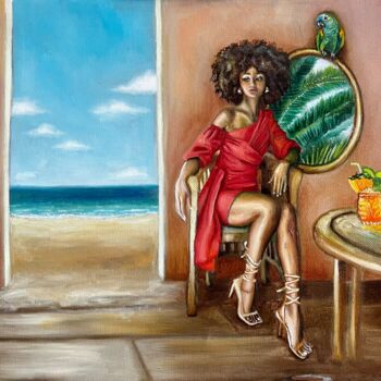 绘画 标题为“Capo Verde” 由Annika Geigel, 原创艺术品, 油 安装在木质担架架上