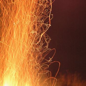 Fotografia intitulada "Feu1" por Annik Desbiens, Obras de arte originais