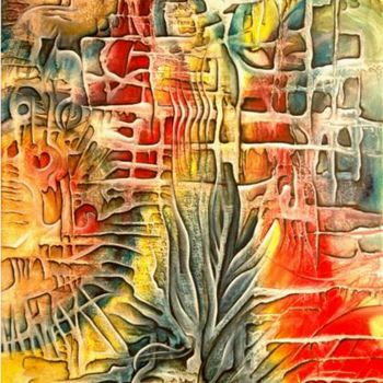 Peinture intitulée "Inca" par Annik Desbiens, Œuvre d'art originale