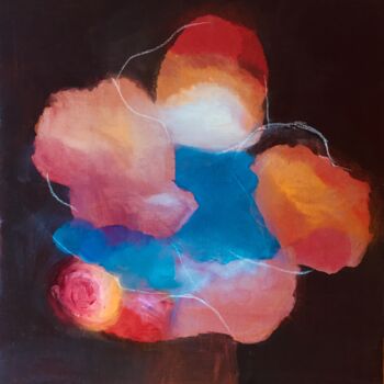 Картина под названием "Fleur de Jardin" - Ann Lahti, Подлинное произведение искусства, Масло