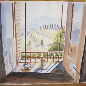 Peinture intitulée "Fenêtre Ouverte sur…" par Annouchka Boudet Du Mottay, Œuvre d'art originale