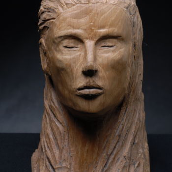 Skulptur mit dem Titel "Ozalee" von Annouck Bienfait, Original-Kunstwerk, Holz